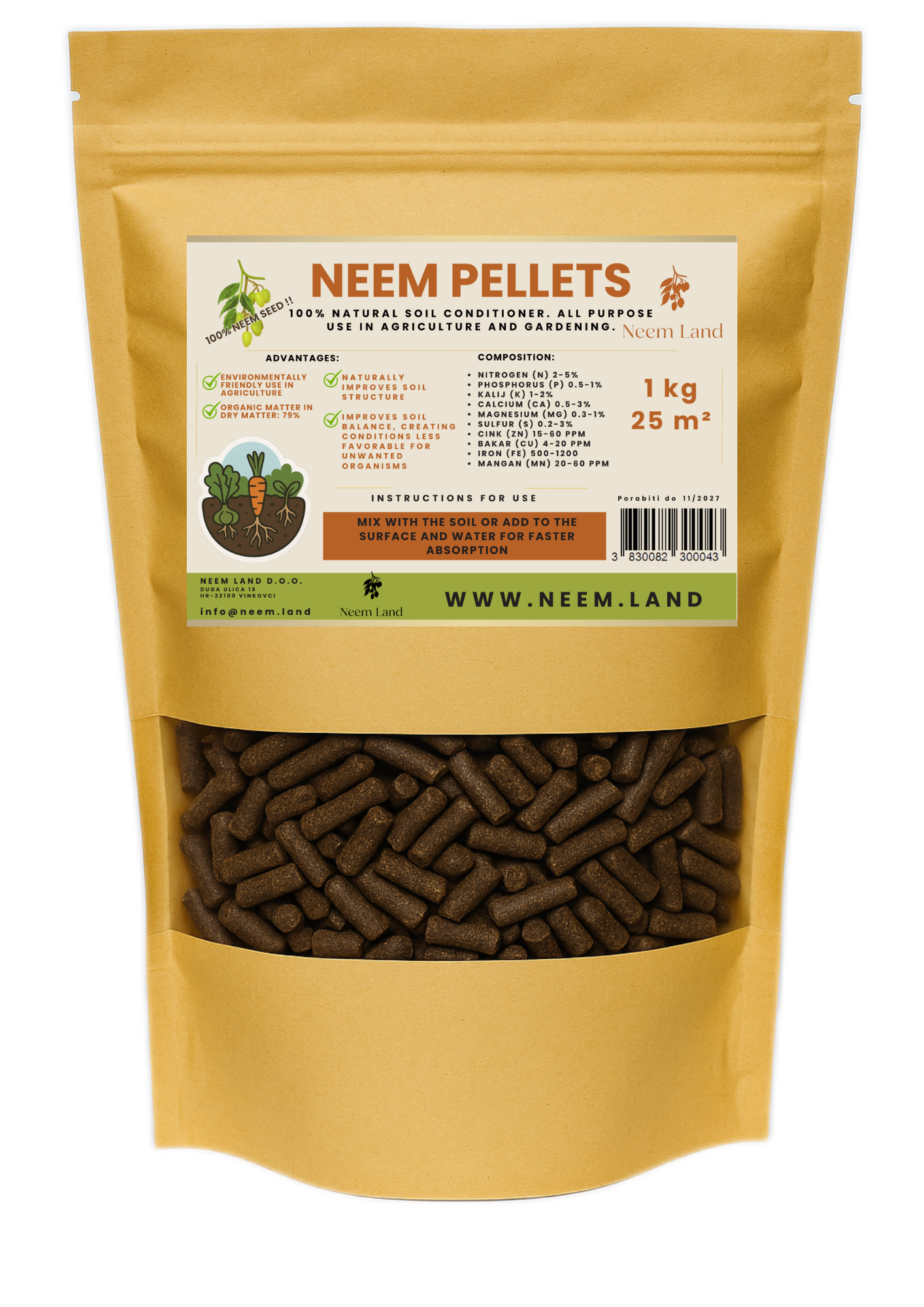 Neem Pellets - 100% Natural Soil Conditioner & Long-Term Nutrition